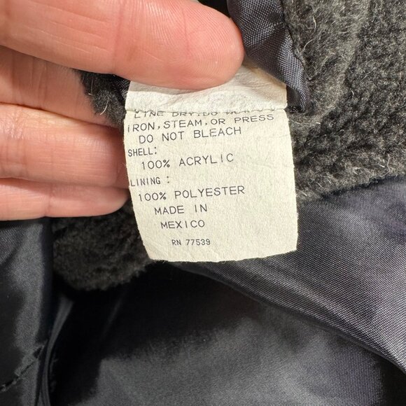 Vintage 90's Nordic Lights Fleece Jacket Snow Polar Bears scene Men's size M - Picture 12 of 13